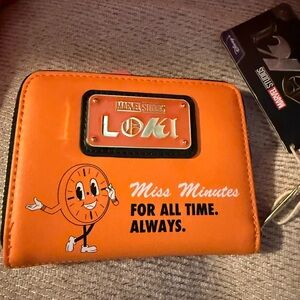 Loungefly~Marvel Loki TVA Miss Minutes Zip Around Wallet NWT